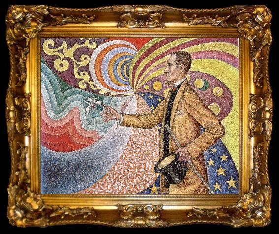 framed  Paul Signac portrait of felix feneon opus, ta009-2